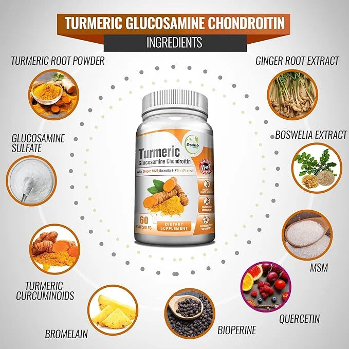 Turmeric Curcumin with Black Pepper 180 Capsules (3 Bottles)
