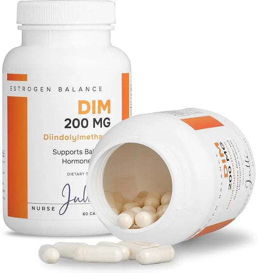 DIM Supplement 200mg | Estrogen Balance for Men and Women | Menopause, PCOS, Hormonal Acne Support & Antioxidant Support f...