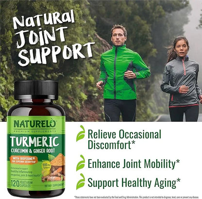 NATURELO Turmeric Curcumin 120 Vegan