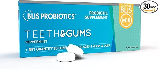 BLIS Teeth & Gums Oral Probiotics for Mouth M18 Formula Available, 2.5 Billion Cfu - Mouth Probiotic for Tooth and Gum Hea...