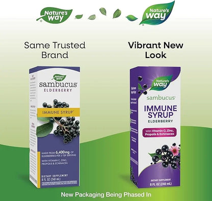 Nature's Way Sambucus Elderberry Immune Syrup, 8 Fl