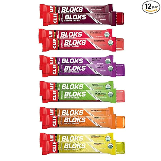 CLIF BLOKS - Energy Chews - Variety Pack - Non-GMO - Plant Based - Fast Fuel for Cycling and Running - Quick Carbohydrates...