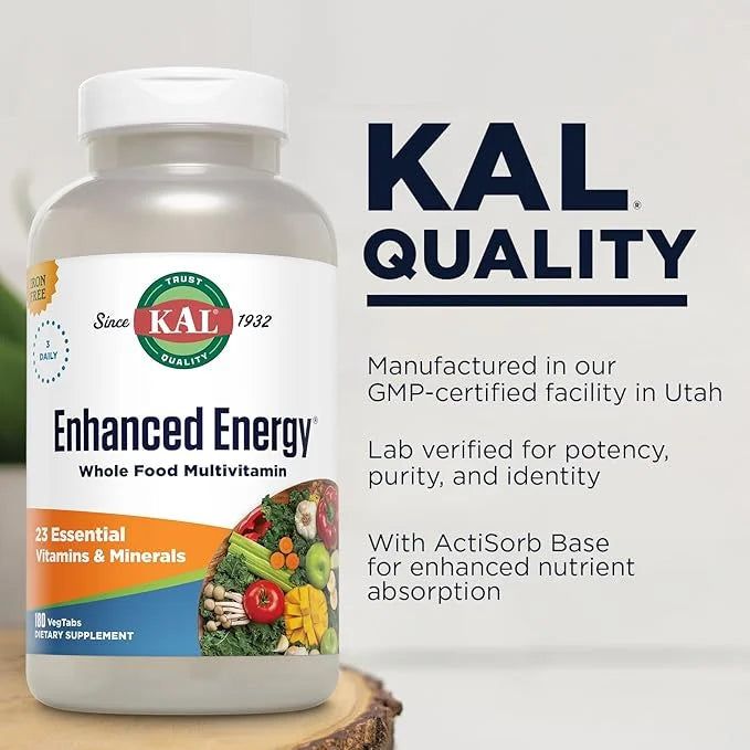 KAL® Enhanced Energy Multivitamin 180 Capsules