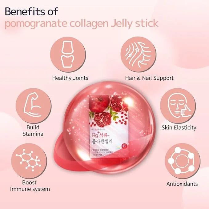 Anti-Aging Korean-Beauty Pomegranate Collagen Jelly Stick 20g*30 stick/for