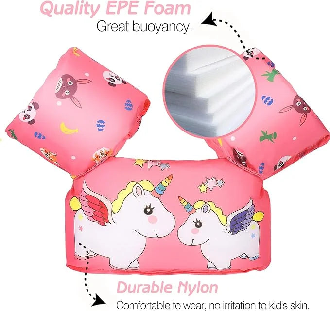 Moko Toddler Swim Vest for Kids, 20-50 lbs/22-66 lbs Clearance Swim Arm Band Cartoon Swimming Wings Pool Float Vests Sleev...