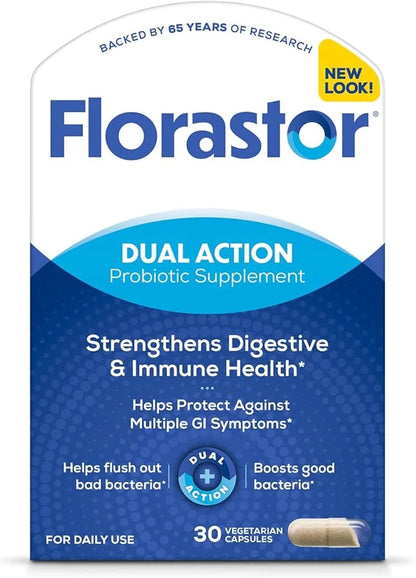 Florastor Probiotics for Digestive & Immune 30 Capsules,
