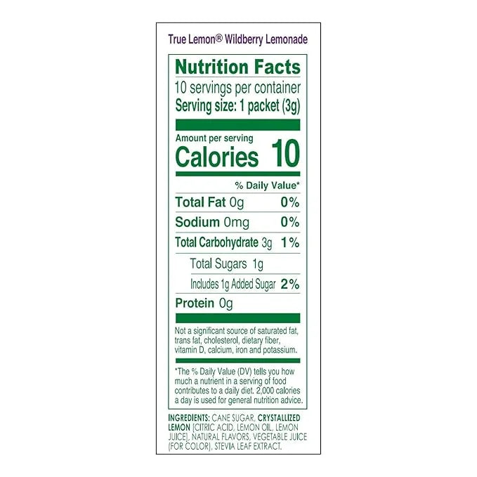 True Lemon Wildberry Lemonade Water Enhancer Drink Mix (12 Pack of 10 Count Boxes), Low Calorie Drink Mix Packets for Wate...