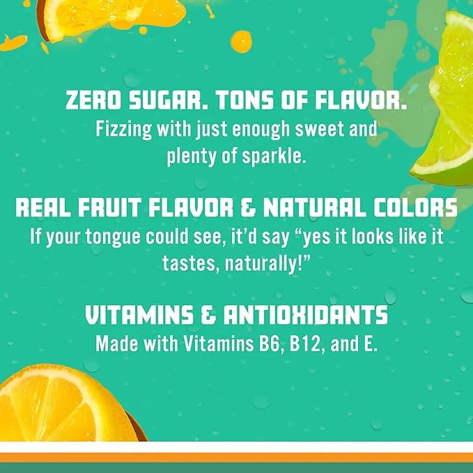 Sparkling Ice, Lemon Lime Sparkling Water, Zero Sugar Flavored Water, with Vitamins and Antioxidants, Low Calorie Beverage...