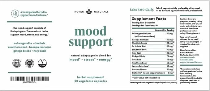 Plant-Based Supplement - Natural Adaptogenic Booster 12 Herbs