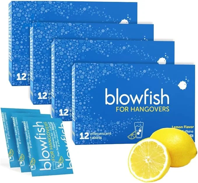 Blowfish for Hangovers | Fast, Effective Hangover Relief | Works in 15 Minutes | Hydrates, Relieves Headache, and Boosts E...