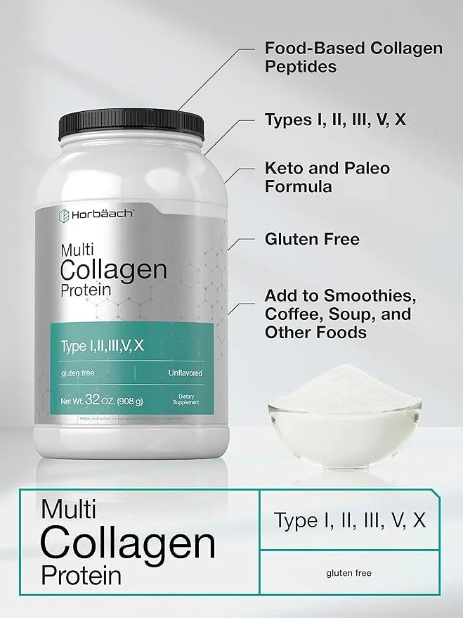 Horbaach Multi Collagen Protein Powder 32 oz