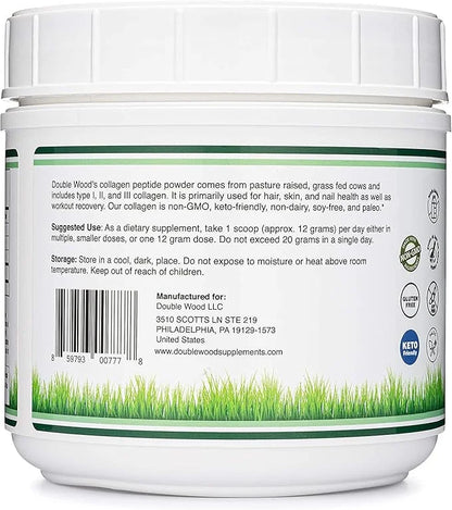 Collagen Peptides Powder 16.08oz - 1, 2, 2, and 3 (Grass