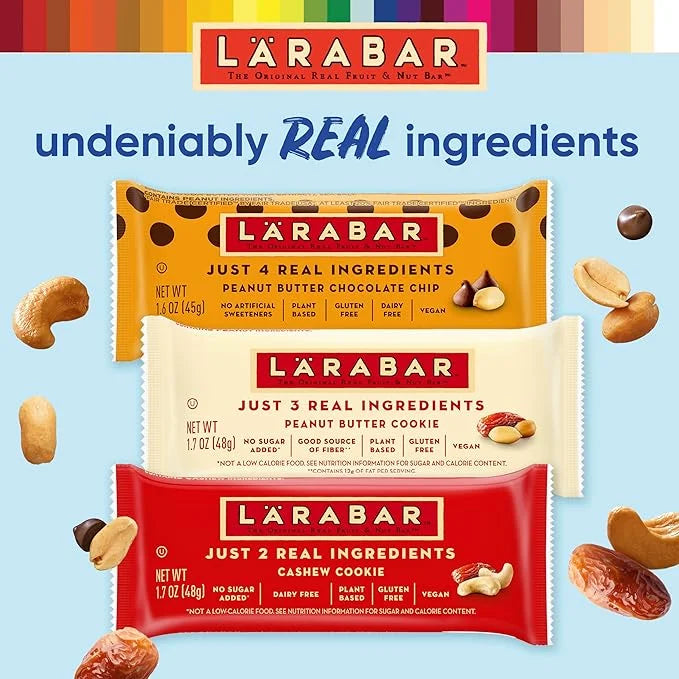 Larabar Variety Pack, Gluten Free Vegan 18 Bars, 1 lb 14 oz