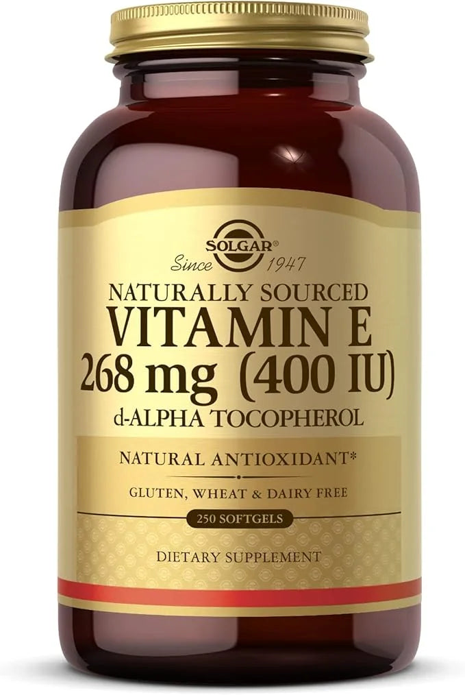 SOLGAR Vitamin E 268 mg (400 IU) 250 Softgels 250 Servings