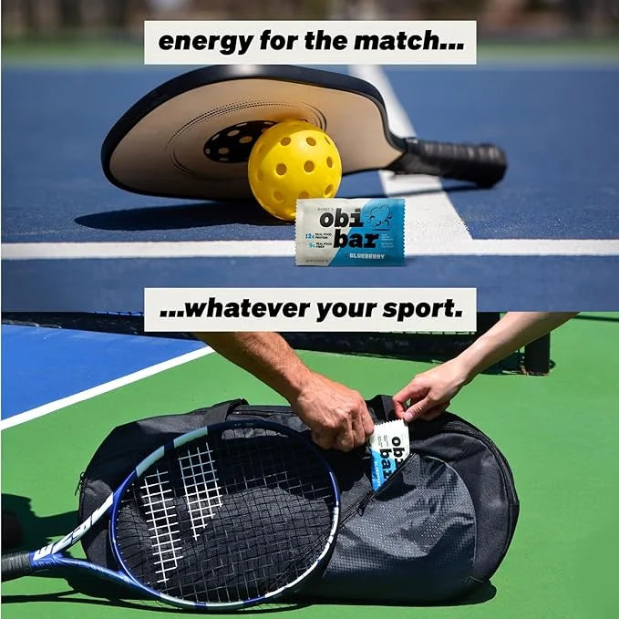 Obi Bar Blueberry - Protein and Oat Fiber Bar | All Natural | Subtle and Lightly Sweet Taste | Meal Bar | Heart and Gut He...