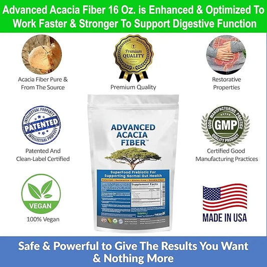 Advanced Acacia Fiber Powder 2.5 Ibs (40oz) Soluble