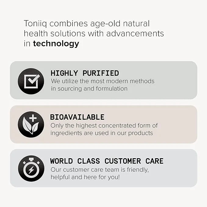 Toniiq Ultra High Strength Glutathione Capsules - 1000mg Concentrated Formula - 98%+ Highly Purified and Bioavailable - No...