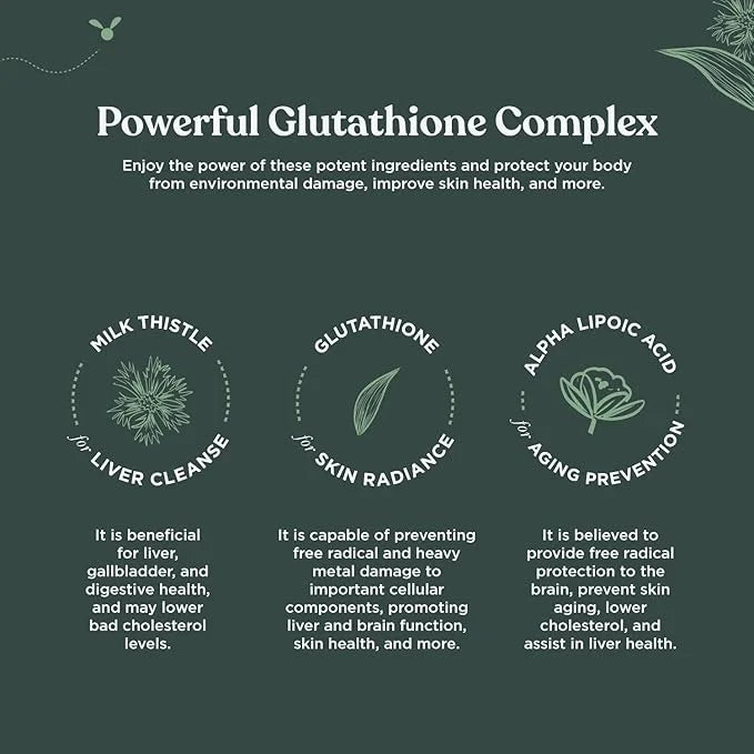 Pure Glutathione Supplement 500 mg GSH 30 Veg