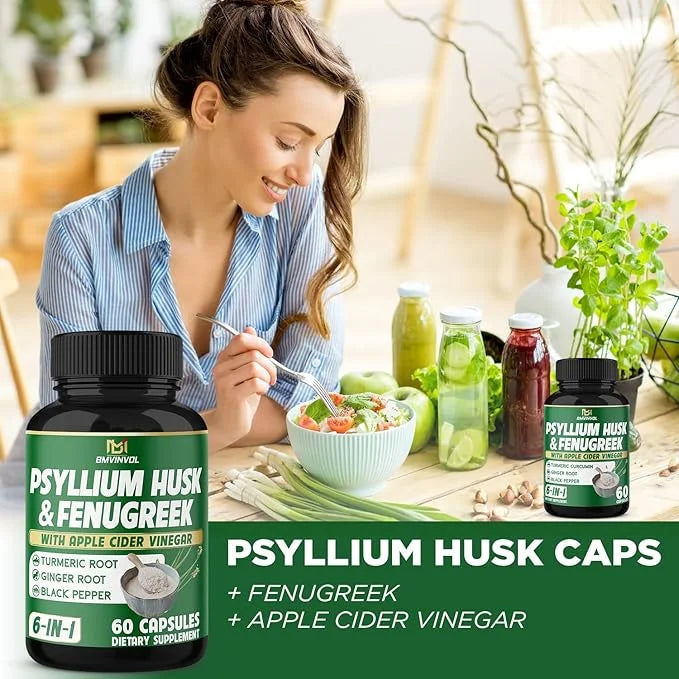 BMVINVOL Psyllium Husk Fiber Supplement t 60 Capsules