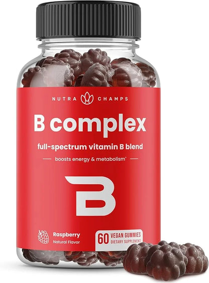 Vitamin B Complex Gummies B1, B2 B2 (Riboflavin), B3 (Niacin), B5, B6, B6, B7 B7 (Biotin), B9 (Folic B12