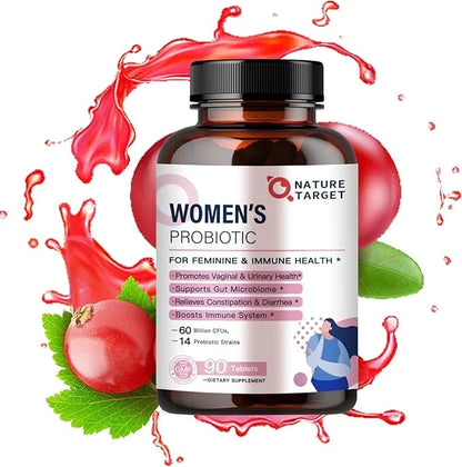 Probiotics-for-Women, Probiotics and Prebiotics, Cranberry and 50-Billion-CFUs, Organic