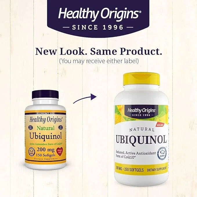 Healthy Origins Ubiquinol (Active form of CoQ10), 200 200 mg CoQ10 - 150 Softgels