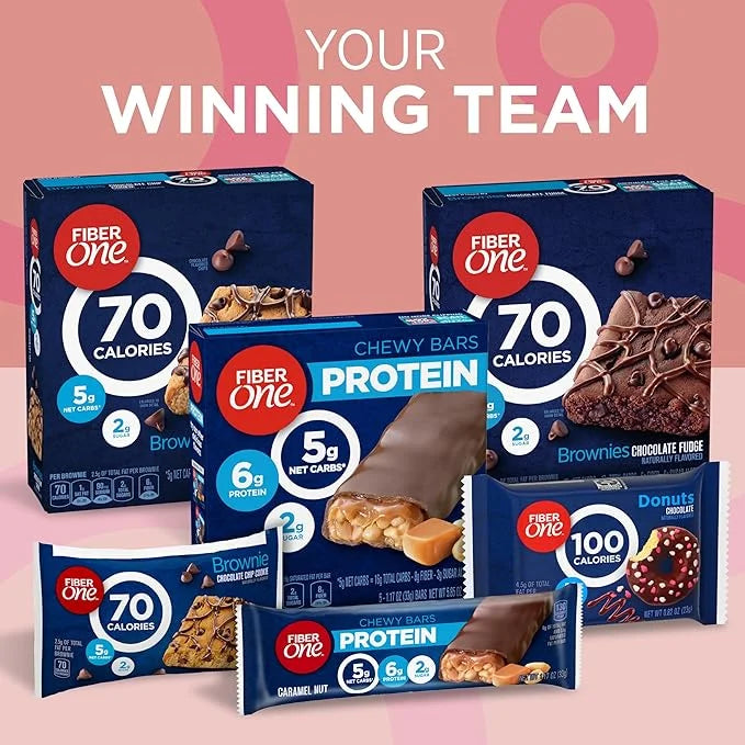 Fiber One 100 Calorie Donuts, Chocolate, 3g Sugar, 4 Count, 3.28 oz - Product Image