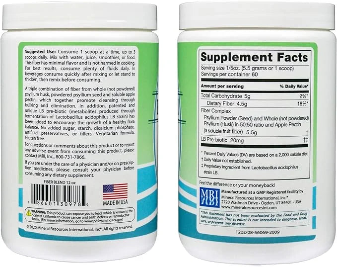 Anderson Fiber Blend with LB Prebiotic, 12 Ounces