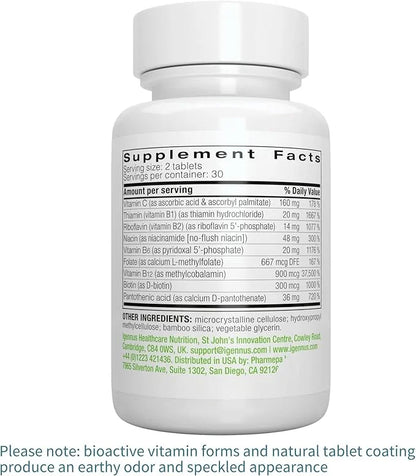 Super B-Complex – Methylated B Vitamins, B12 Methylcobalamin, 60 Small