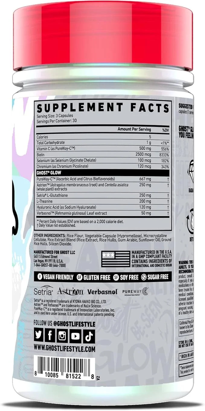 GHOST Glow Capsules: Beauty and Detox Supplement 90 Capsules