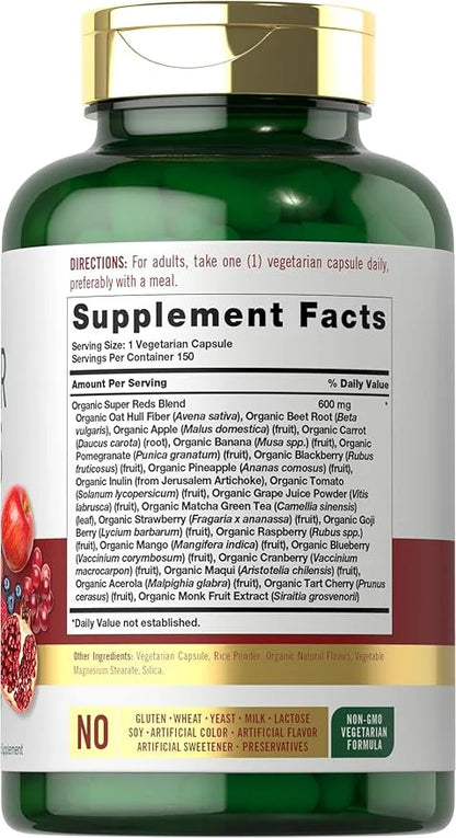 Carlyle Super Reds Capsules | 150 Count | Superfoods Supplement | Vegetarian & Non-GMO - Product Image