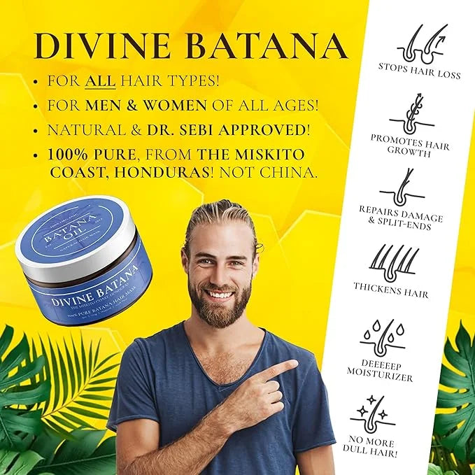 100% COLD-PRESSED (Unscented) Batana Oil - Thicker, Fuller Hair! Fights Thinning & Promotes Growth. A Hair & Scalp 'SUPERF...