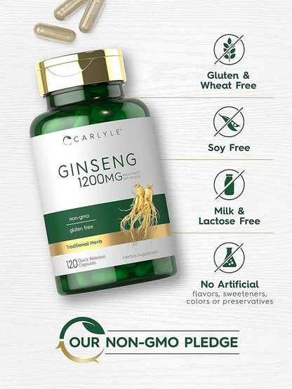 Carlyle Ginseng | 120 Capsules | 1,200mg |