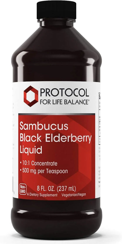 Protocol Sambucus Black Elderberry Liquid 10:1 concentrate 500 mg 8 Fl