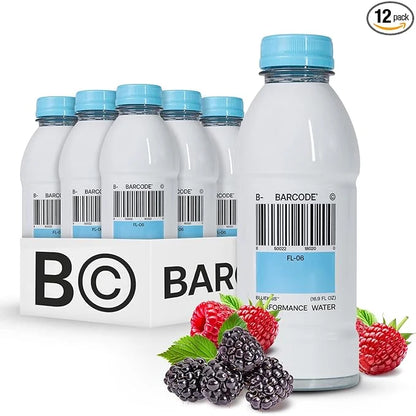Barcode with Electrolytes, BLUEKISS (12 Pack) - Premium Hydration, No Added Sugar - Adaptogen-Powered Plant-Based Beverage...