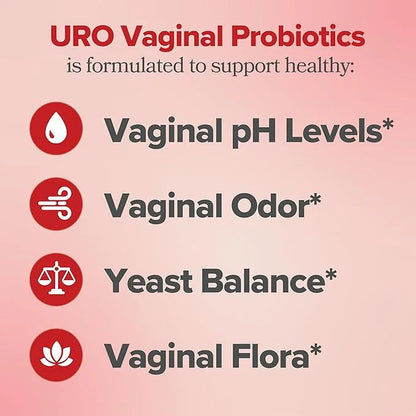 URO Vaginal Probiotics for Women pH Balance with Prebiotics & Lactobacillus Probiotic Blend - Women's Vaginal Health Suppl...