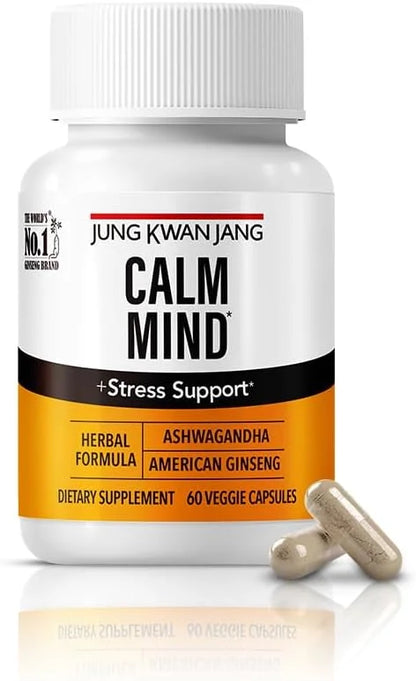 JungKwanJang Calm Formula with Ashwagandha 300mg, 428mg and 204mg Supplement 60 Capsule