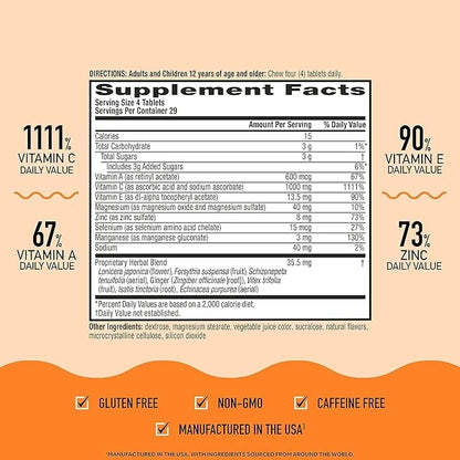 Airborne 1000mg Vitamin C with Zinc, 116 Chewable