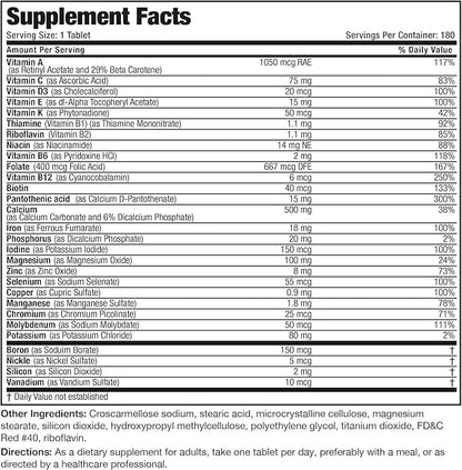 Bronson ONE Daily Women’s Complete Multivitamin 180 Tablets