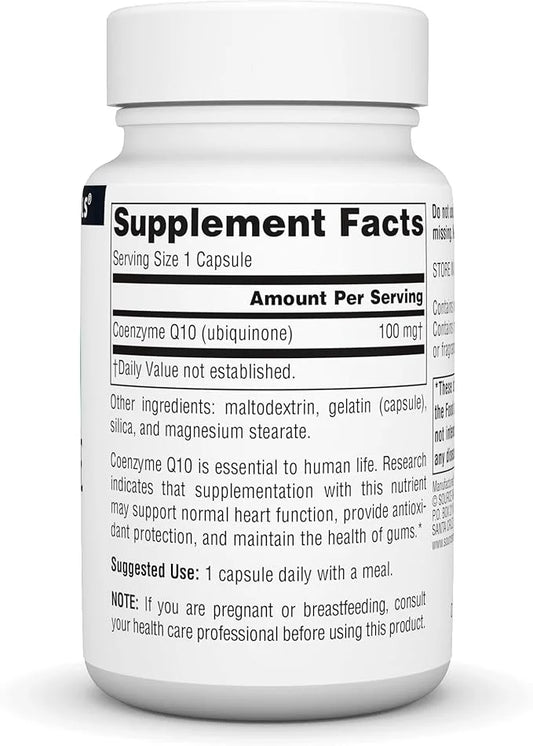 Source Natural Coenzyme Q10 Antioxidant Support 100 mg 60 Capsules