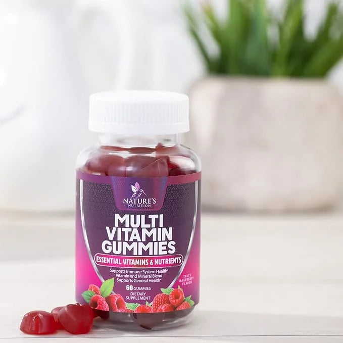 Multivitamin Gummies, Extra Strength Daily Multi B6, B12, B12, Zinc 60 Gummies