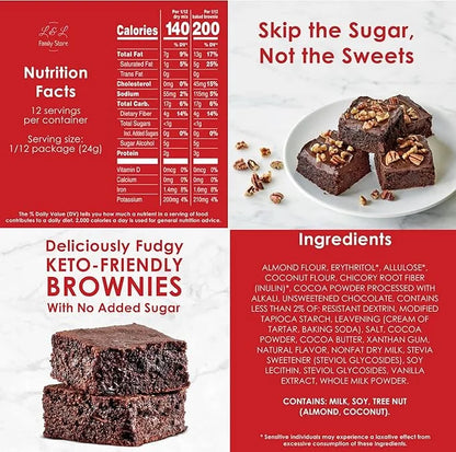 3 PCS Duncan Hines Keto Friendly Chewy Fudge Brownie Baking Mix | Low Sugar Gluten Free Baking Mixes | Bundled with Bonus ...