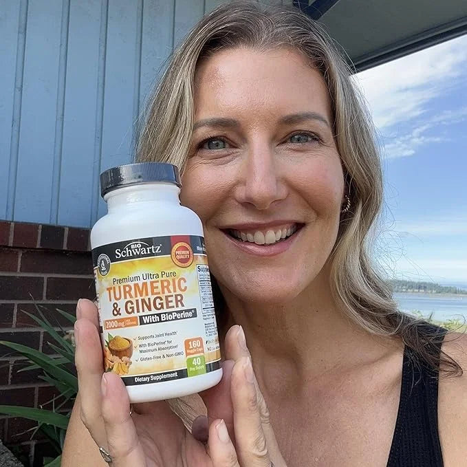 Turmeric Curcumin and Ginger 2000mg 95% Standardized 160 Capsules