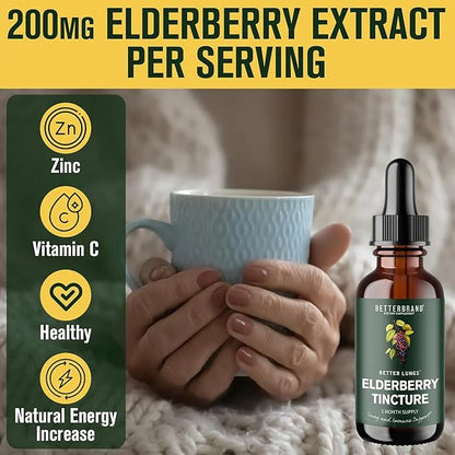 Betterbrand BetterLungs Elderberry Tincture Dietary Supplement (30 Day)