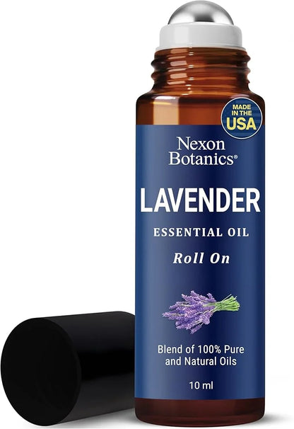 Lavender Essential Oil Roll-On 10 ml - Pure, Natural & Prediluted Oil Blend Roller for Calmness, Relaxation & Skin Care - ...