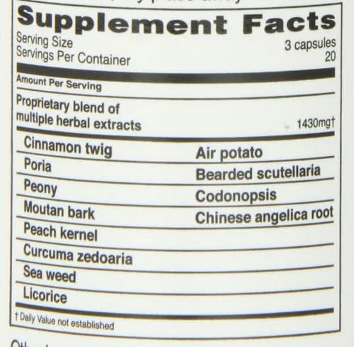 Ovary & Uterus Clean, 500 mg 60-Count Bottle