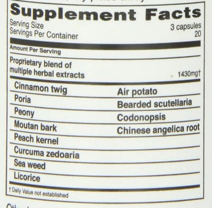 Ovary & Uterus Clean, 500 mg 60-Count Bottle