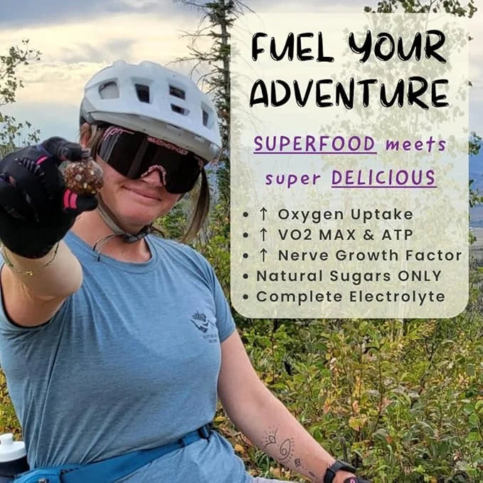 ODD BALLS Organic Energy Balls Cherry - Superfood Mushroom Snack - Running, Cycling, Hiking - Gels, Bars Alternative - Lio...