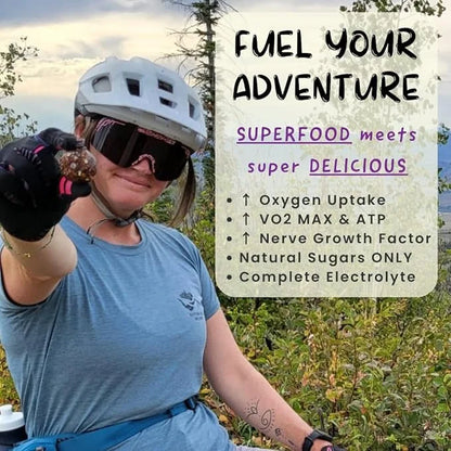 ODD BALLS Organic Energy Balls Cherry - Superfood Mushroom Snack - Running, Cycling, Hiking - Gels, Bars Alternative - Lio...