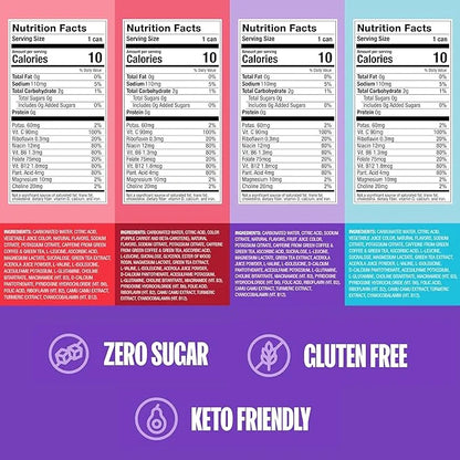 ZOA Zero Sugar Energy Drinks, Variety Pack - Sugar Free with Electrolytes, Healthy Vitamin C, Amino Acids, Essential B-Vit...